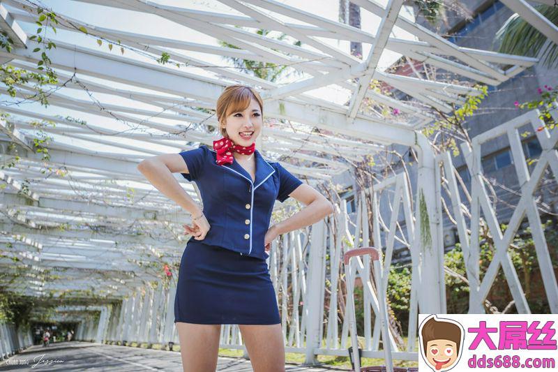 Model写真系列卡卡儿空姐制服高跟美腿